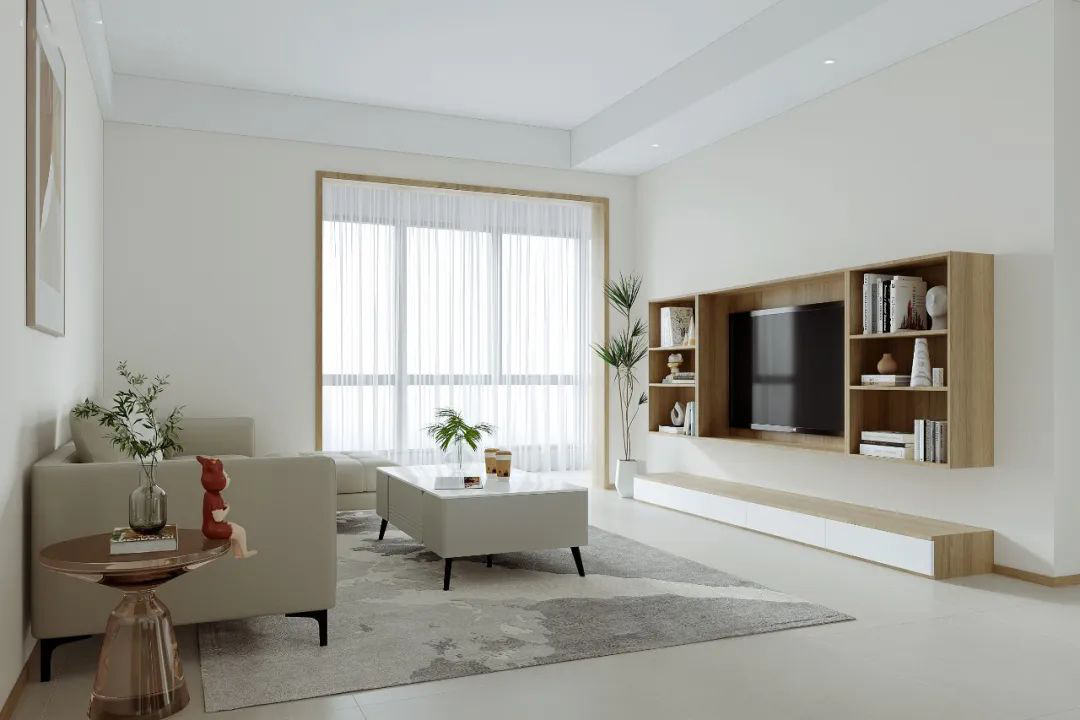 北欧原木风卧室奶咖效果图 (北欧轻奢ins风装修奶咖)