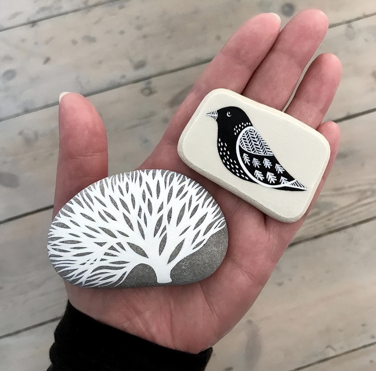 创意石头画简单儿童,石头画创意简单