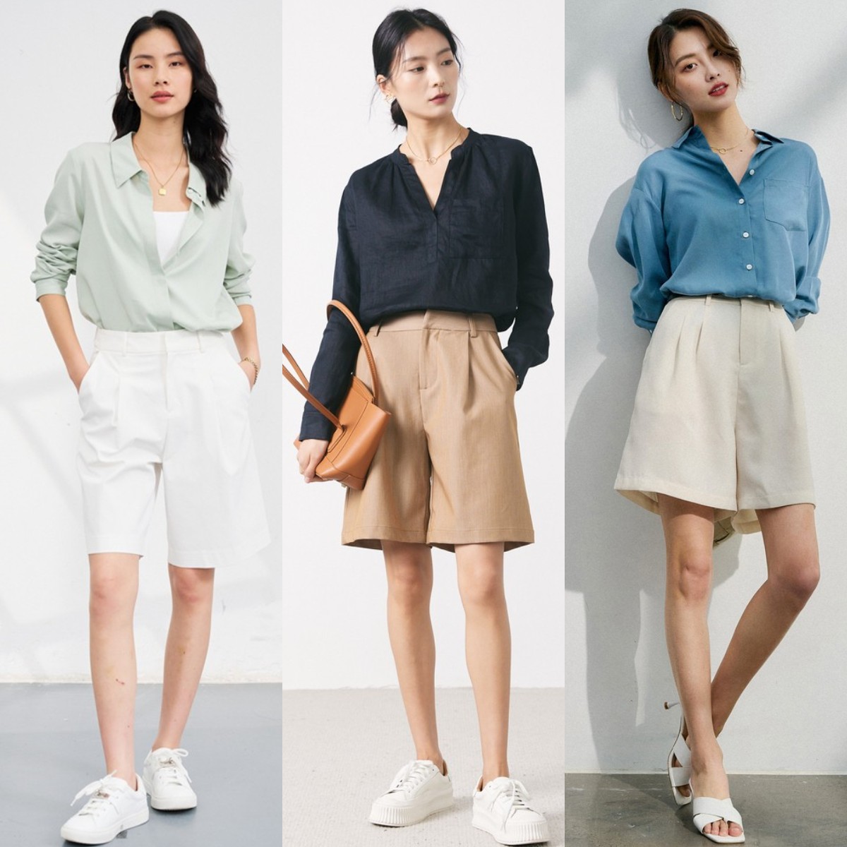 显瘦百搭阔腿裤这样穿好看又时髦,微胖穿衬衫搭阔腿裤