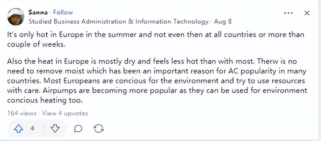 为什么欧美发达国家不买空调,欧洲为什么这么多人都不安空调