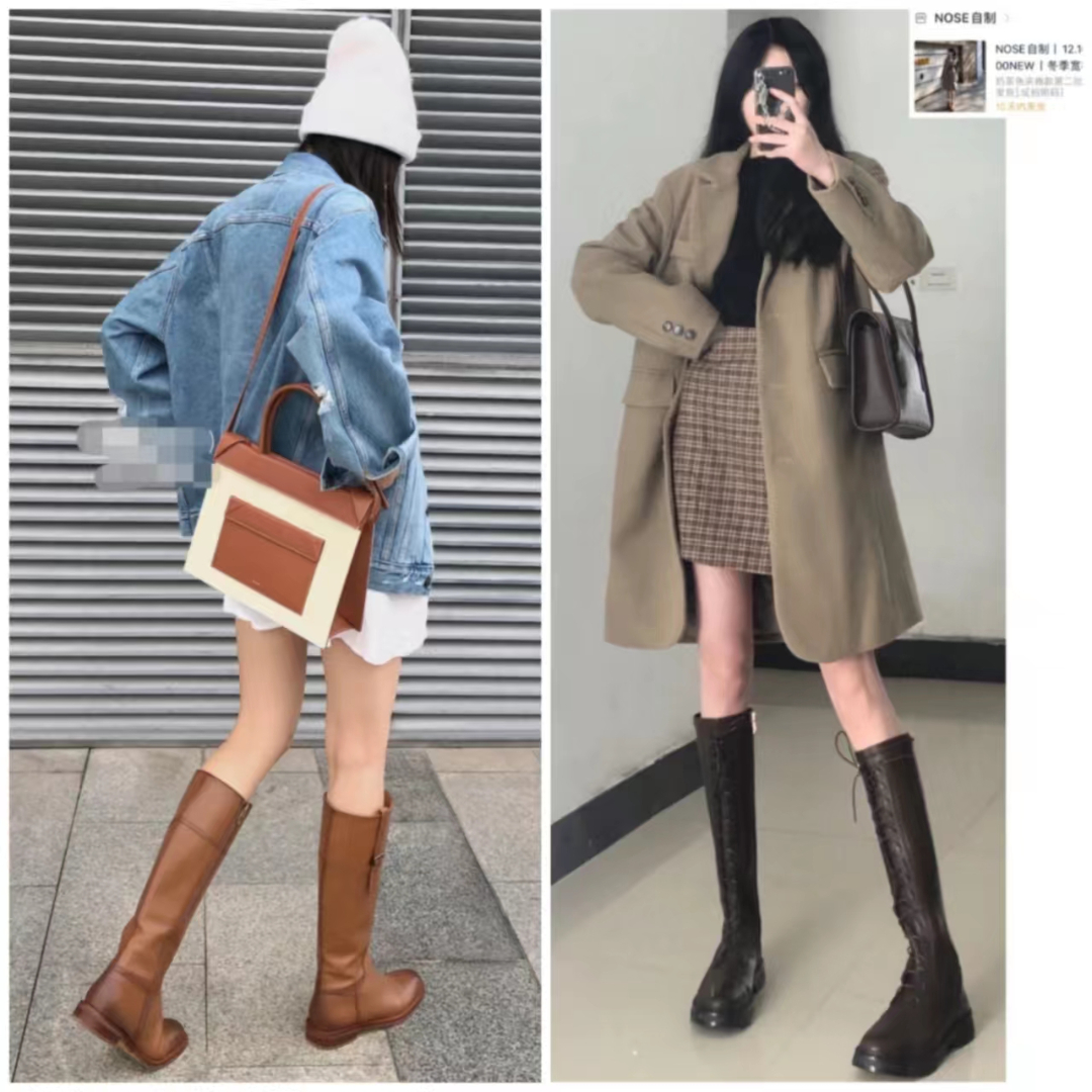 显瘦百搭又好看长筒宽靴,长筒高筒靴显瘦质感好显高