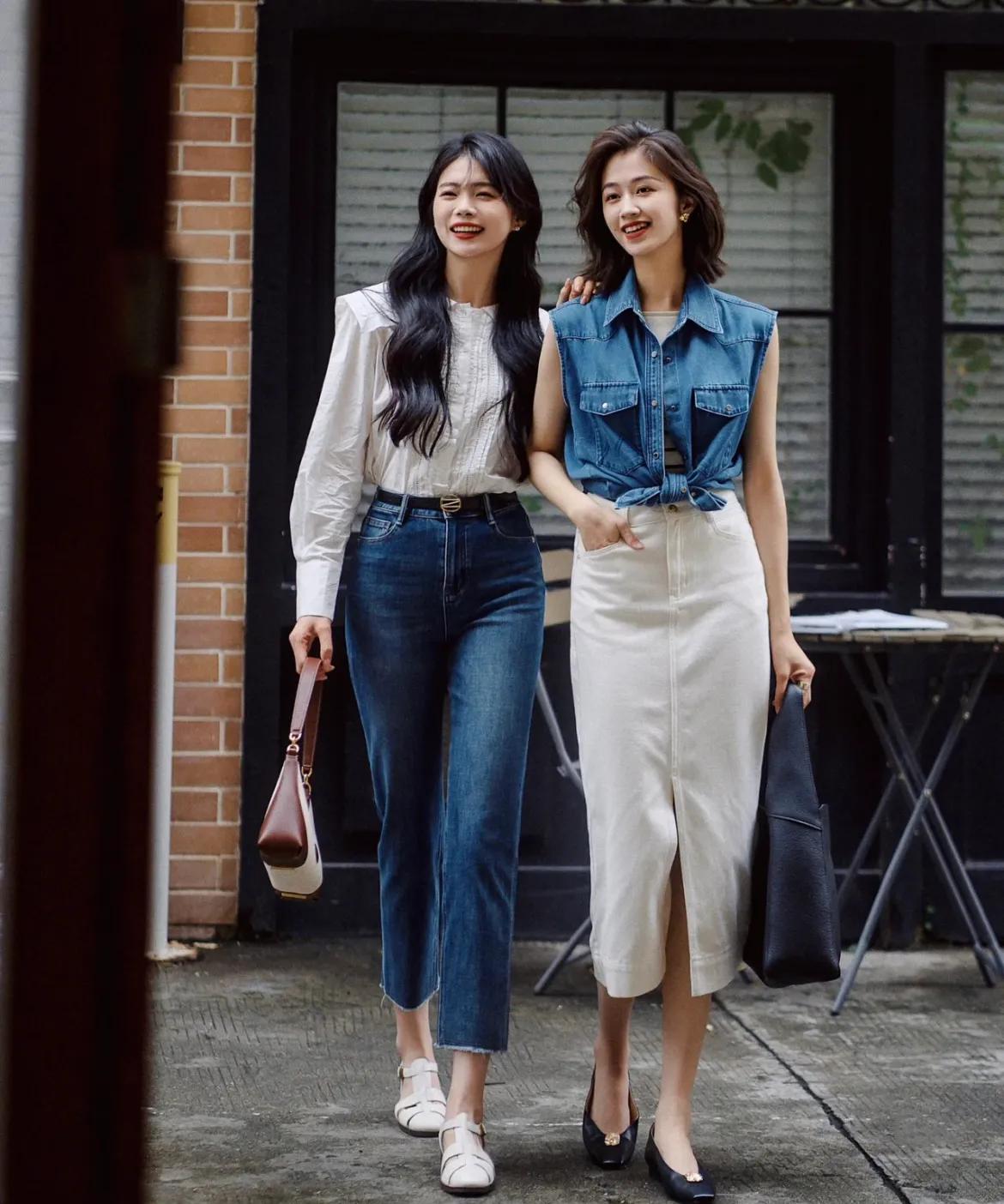 夏日闺蜜日常穿搭模板,夏季闺蜜装穿搭时髦可爱