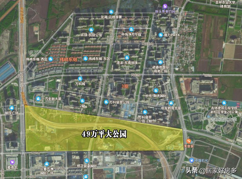 净月这里规划近50万平大公园！还带589个停车位