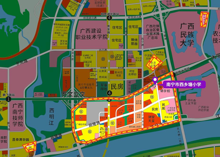 西乡塘区小学地段划分,2021西乡塘区小学划分