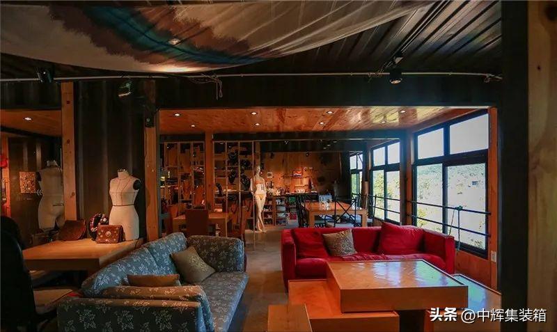 集装箱全景落地窗民宿,组合式集装箱民宿