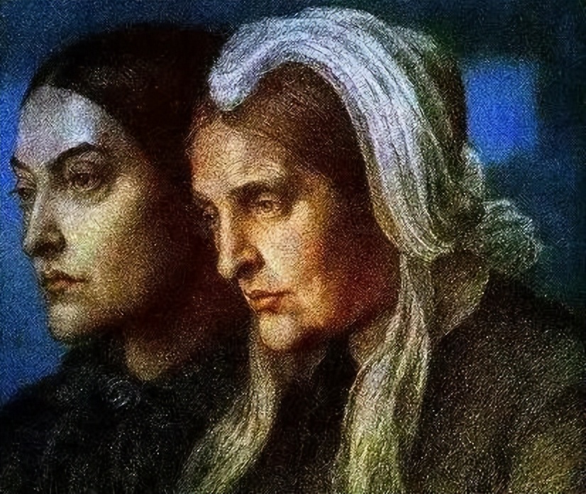 关于母亲的绘画大师,母亲节大师画中的母亲