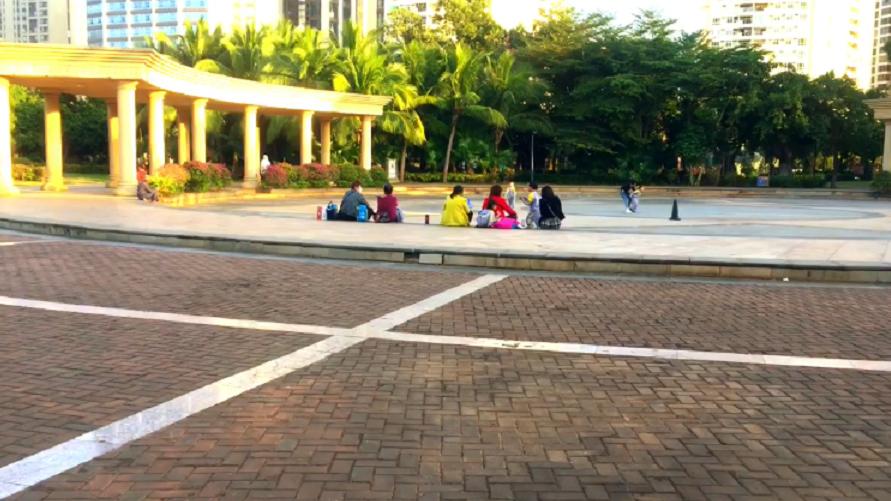 滨海公园海口全景,滨海公园海口海滩