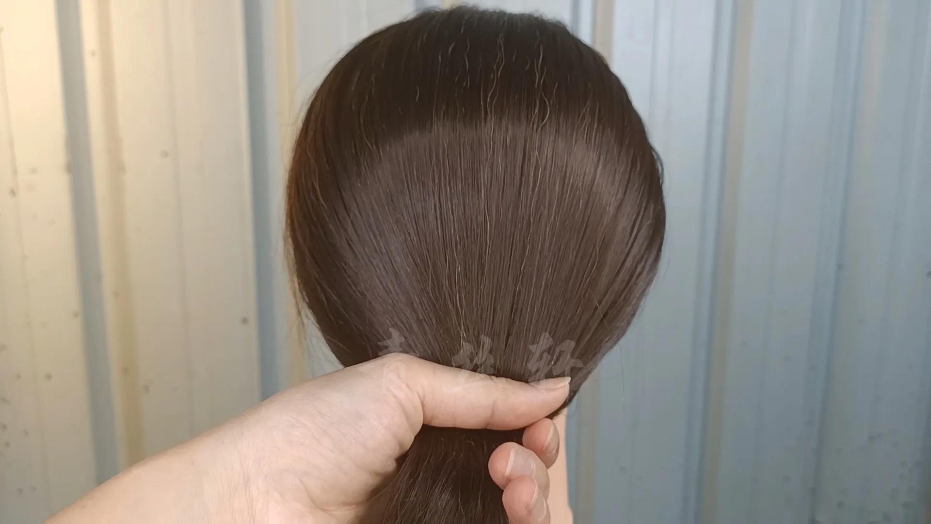 发簪挽发教程最基础,发量少发簪简单好看教程