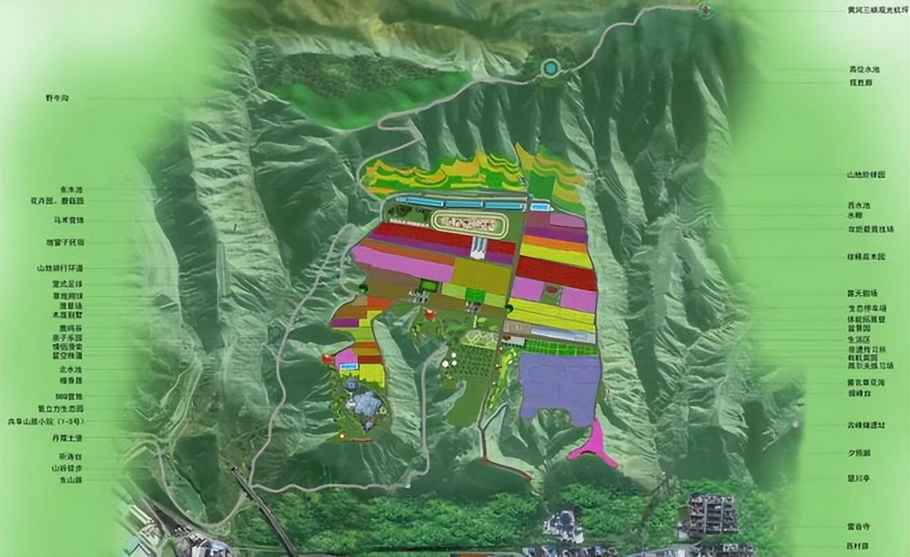 兰永三河口悉地塬野生态农林公园,坐在山头看风景