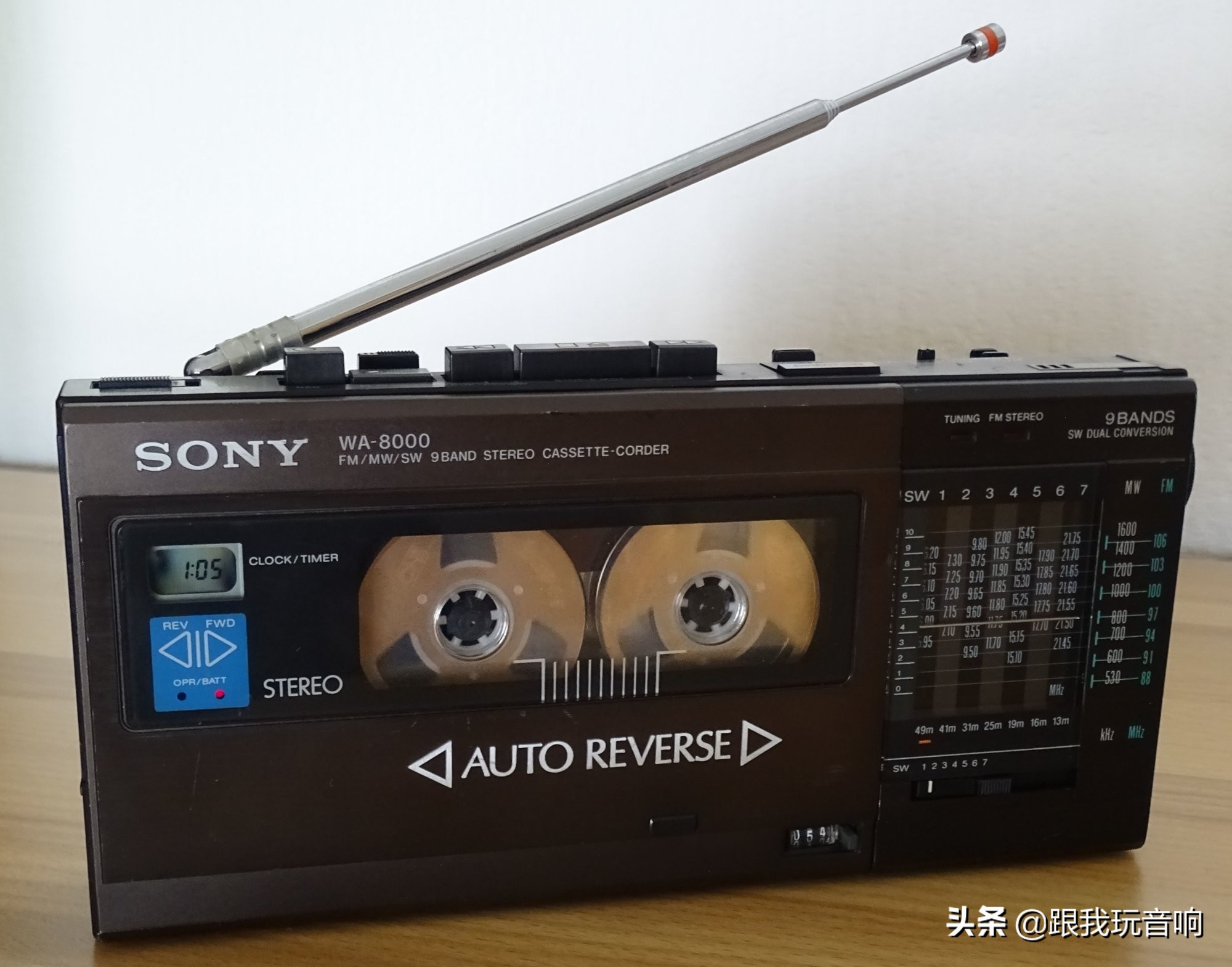 SONYWA-8000收录机FM/SW/MW9波段随身听小型收录机