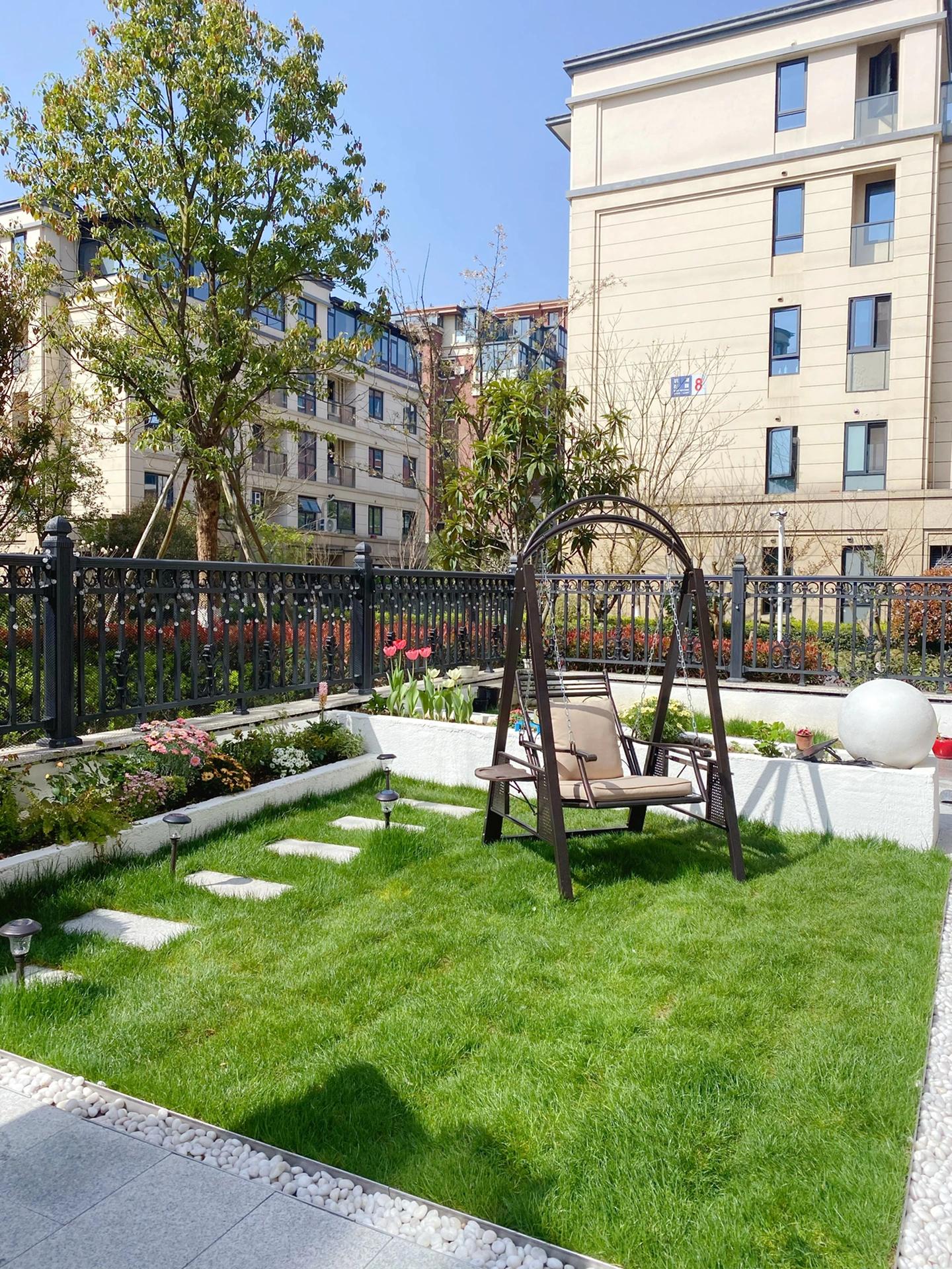 一楼小院简易小花园,100平米小院简单改造图