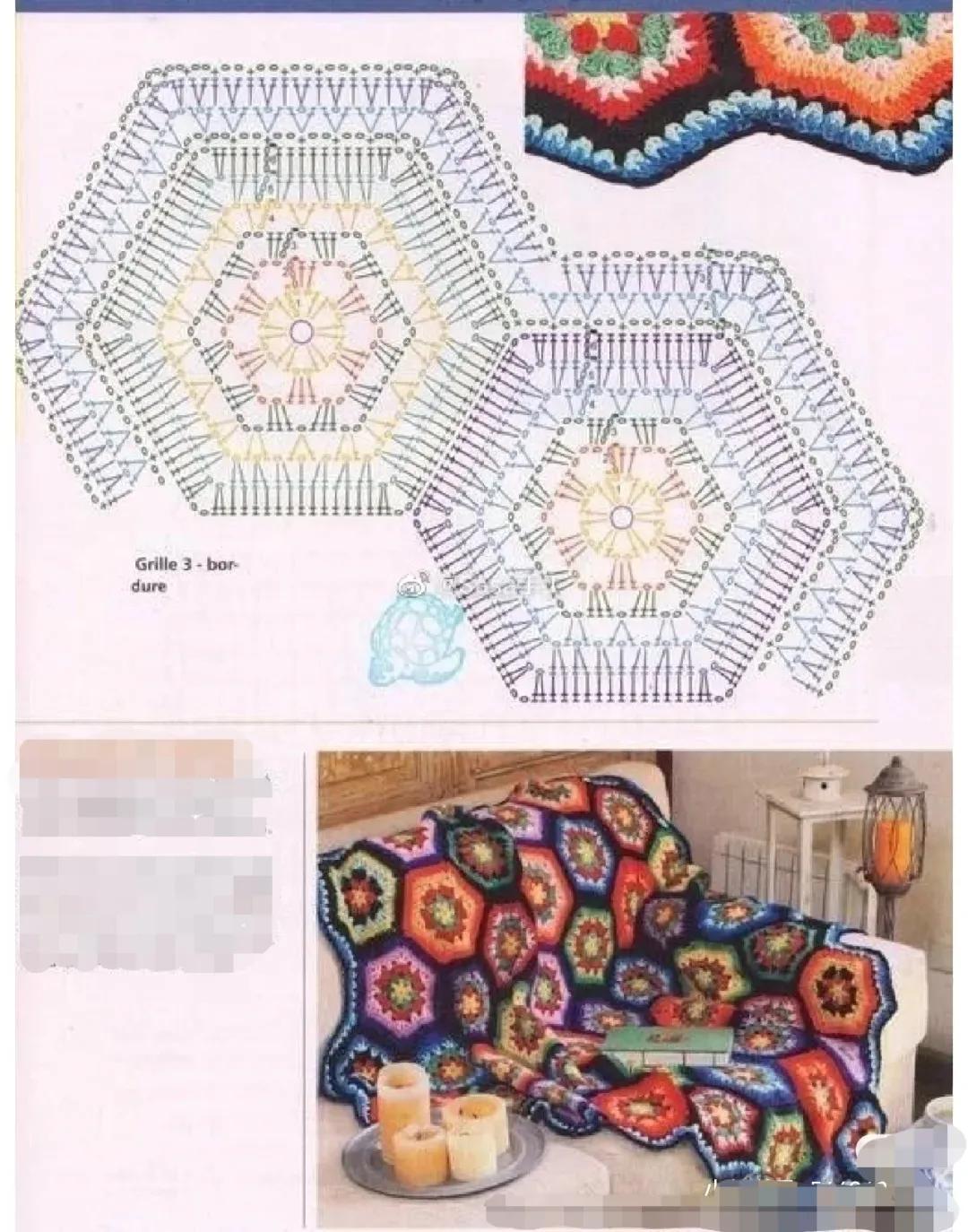 钩织方形花片图解大全,钩织正方形花片100款简单款