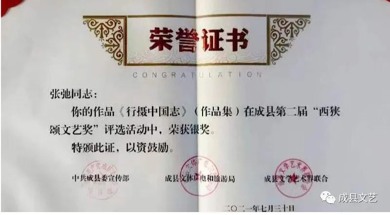 成县第二届“西狭颂文艺奖”银奖获得者作品展示