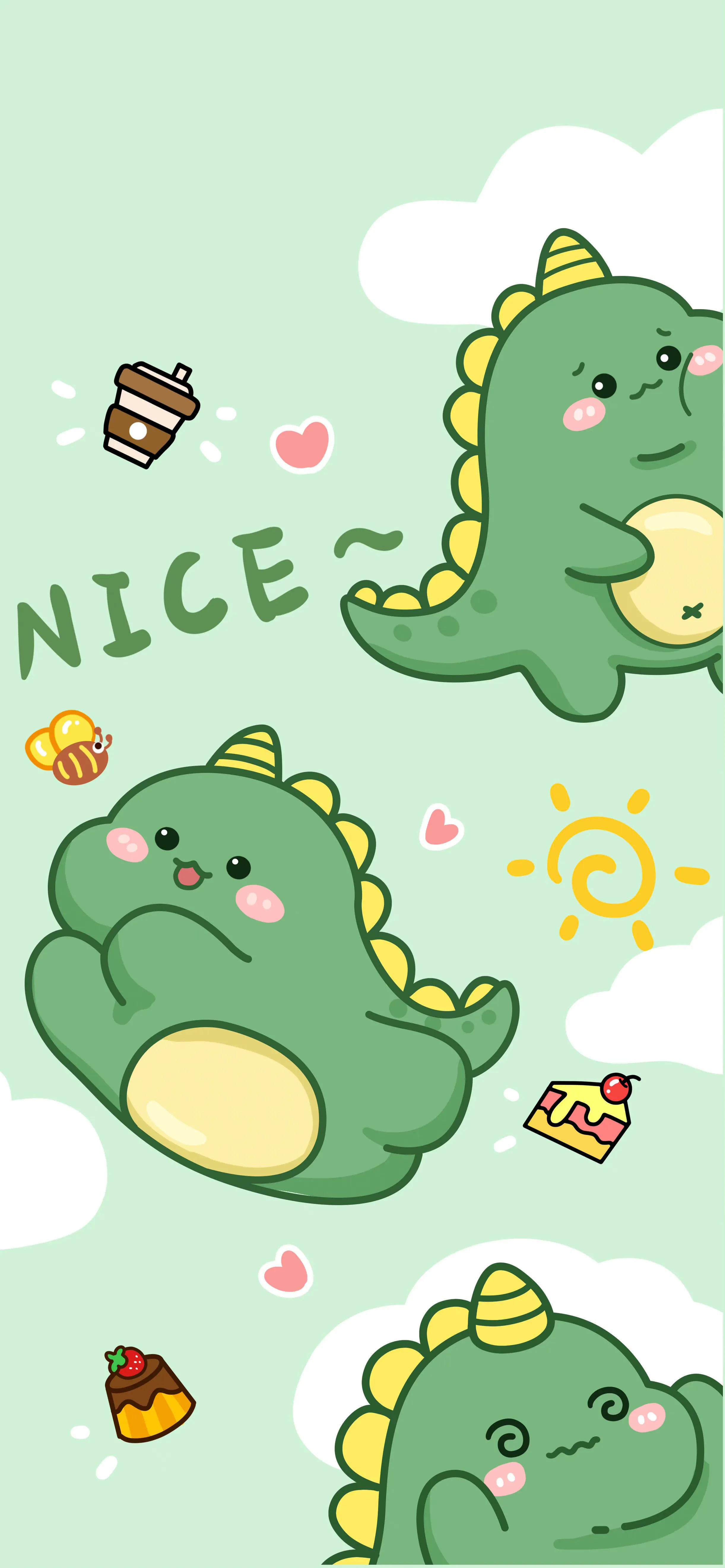 绿色手机壁纸高清卡通可爱,可爱卡通小企鹅文字壁纸