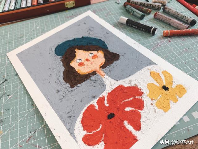 治愈了一切的不可爱图片,油画棒森系小清新插画