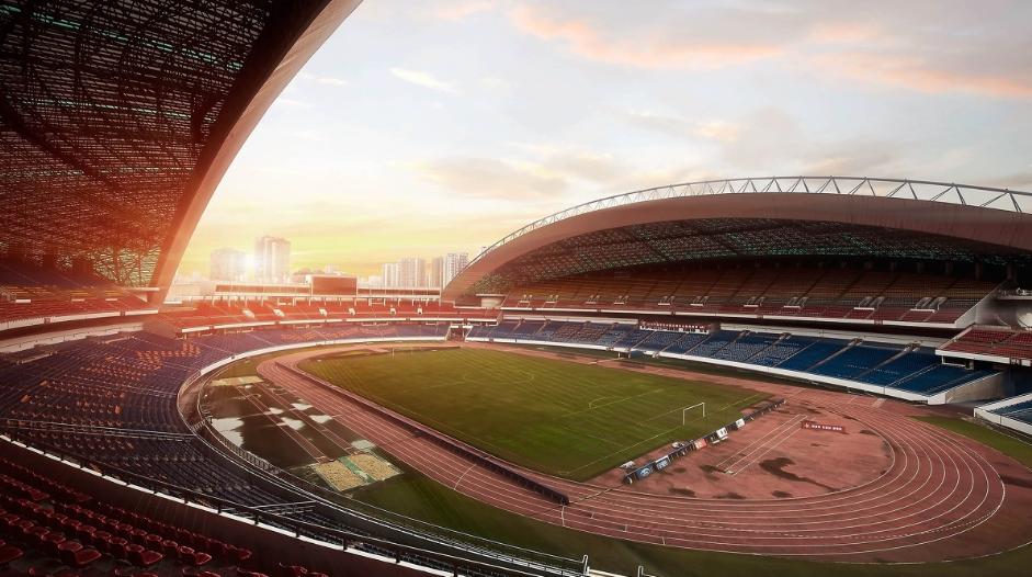 大渡口小球赛事中心,航拍大渡口小球赛事中心