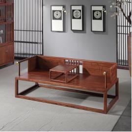 临沂传统红木罗汉床,中式红木罗汉床摆放图