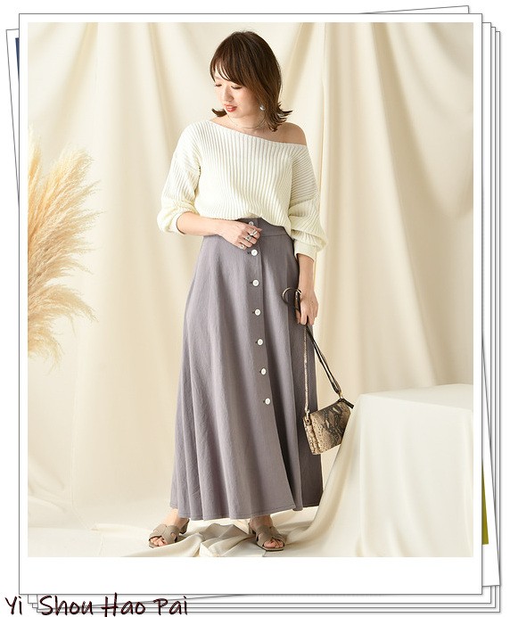 灰色半身裙如何穿搭图片,灰色半身裙高级感穿搭