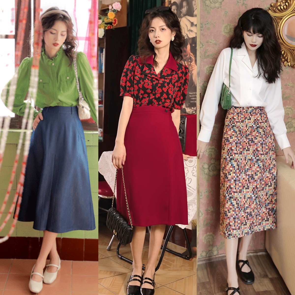 不规则半身裙搭配上衣推荐秋冬,深秋网纱半身裙怎么搭上衣