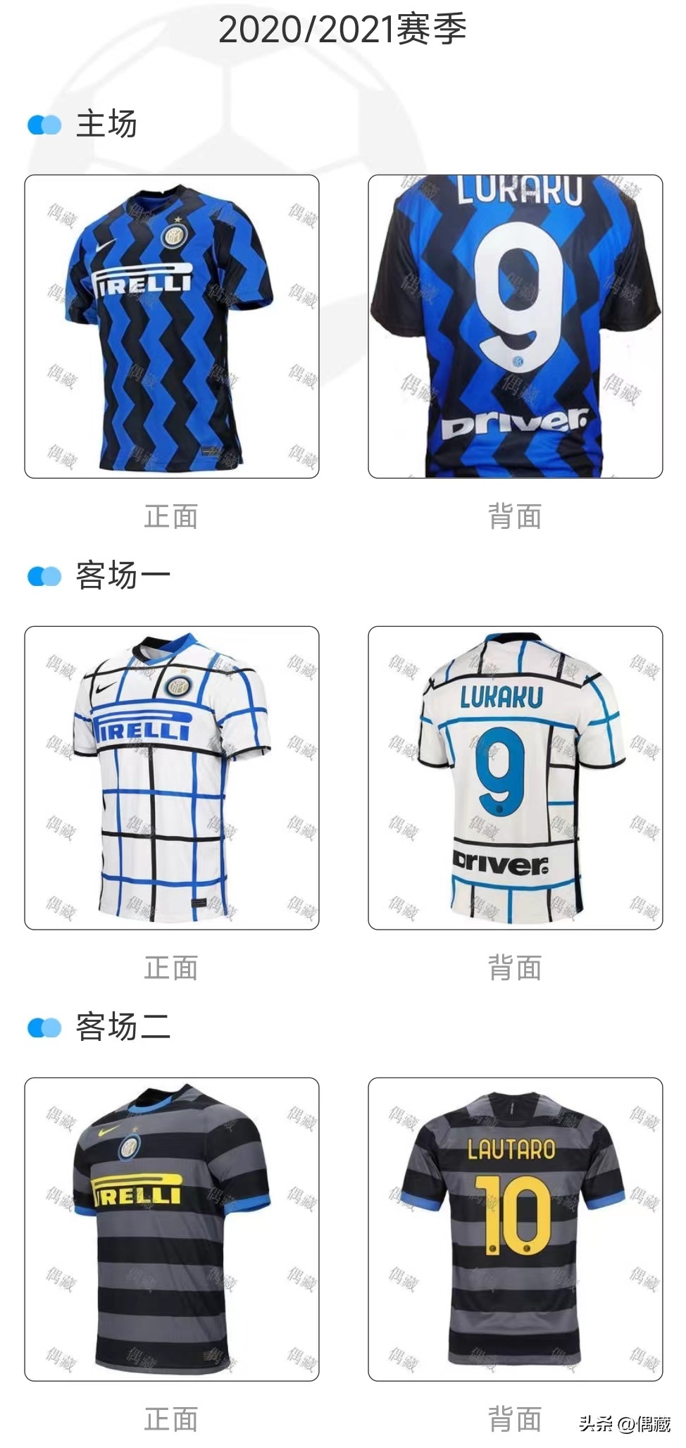 恭喜国米晋级欧冠决赛！国米近年球衣一览