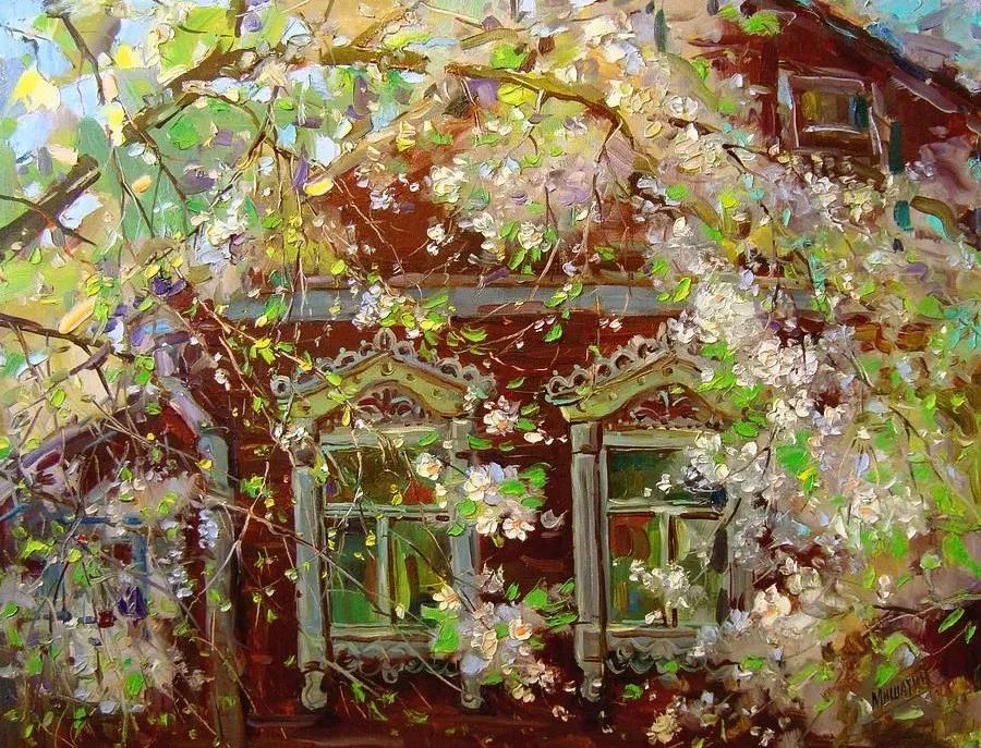 现代俄罗斯风景油画经典作品欣赏,米沙金油画作品