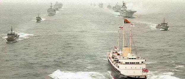 1997香港回归第一批驻港舰艇,英军航母护卫舰南海