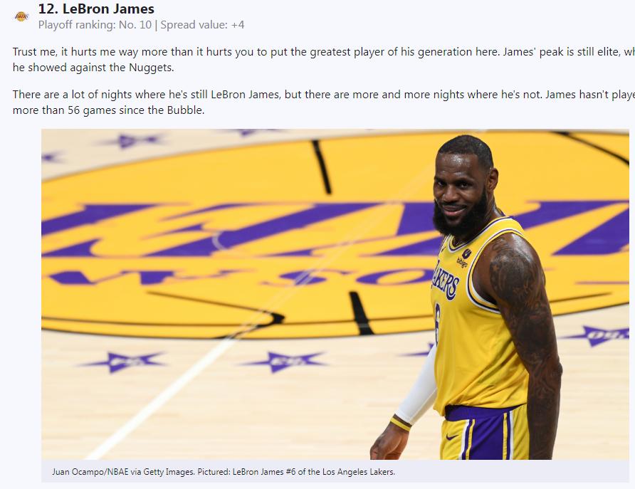 美媒评现役百大球星,美媒评21世纪nba百大球星