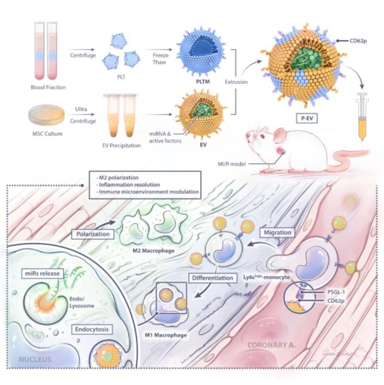 葛均波院士/钱菊英教授团队修饰外泌体,实现心脏修复的靶向治疗