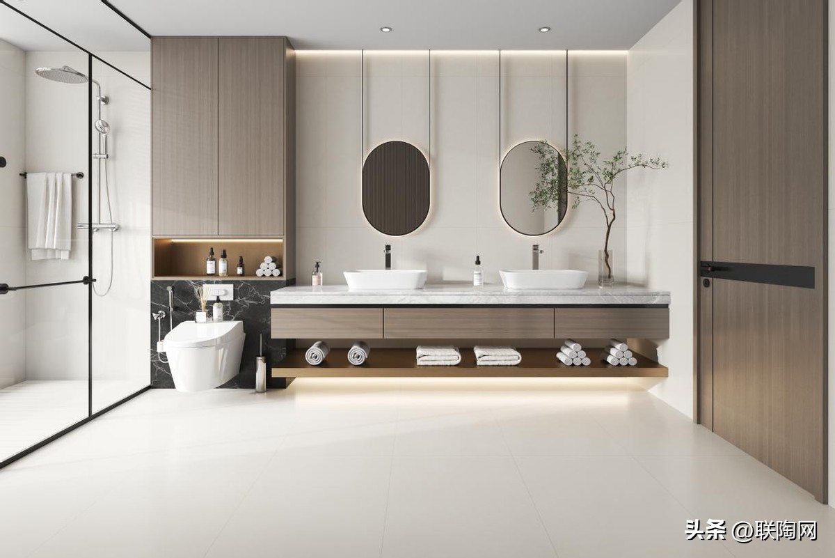 现代轻奢厨卫瓷砖设计,意式极简高级感的厨房瓷砖