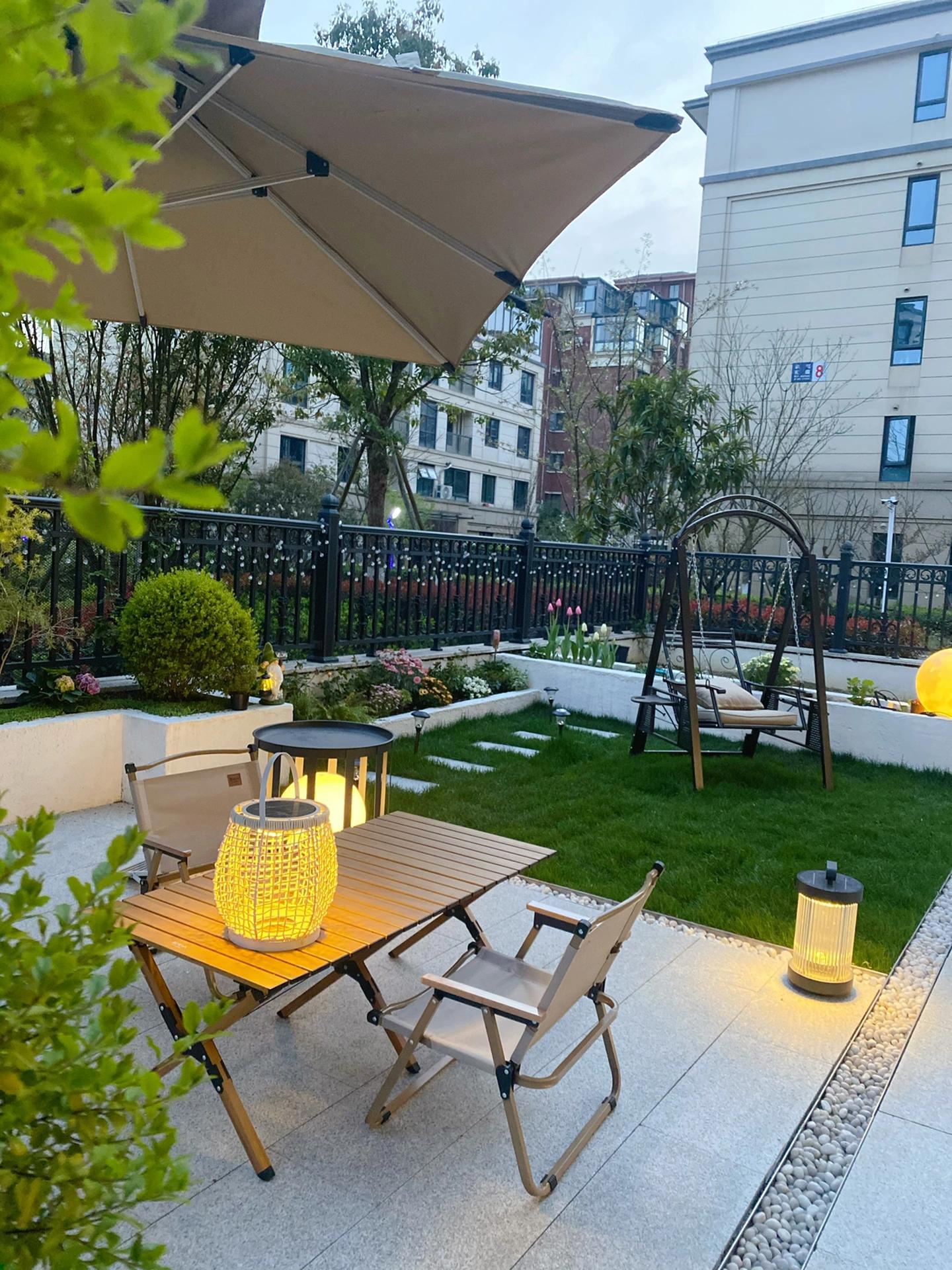 一楼小院简易小花园,100平米小院简单改造图