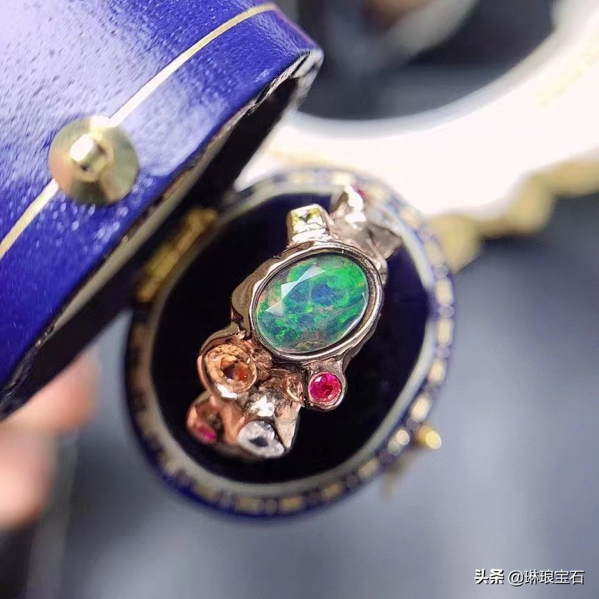 s925银天然欧泊,卡奢s925银欧泊项链