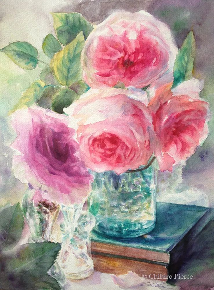 日本美少女工笔画家,日系女画家作品