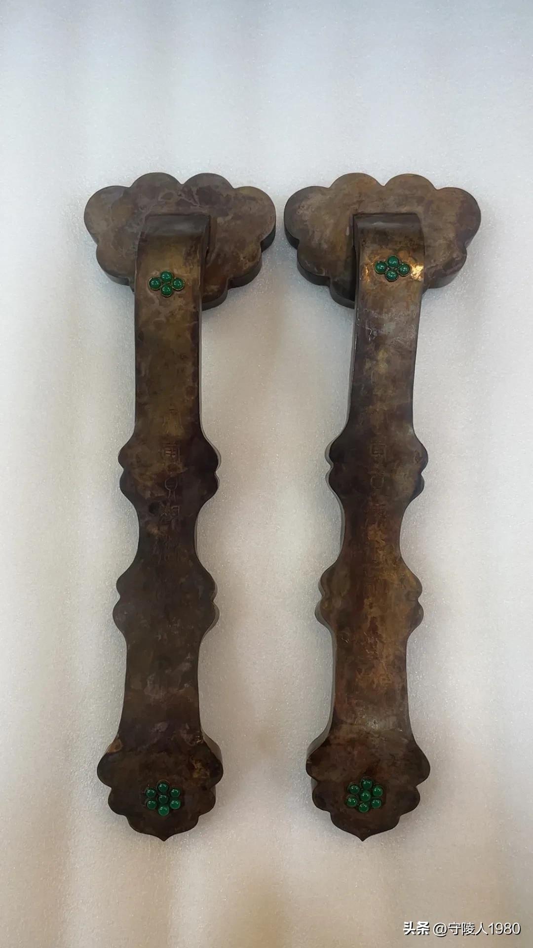 唐代铜鎏金錾刻工艺特征,錾刻鎏金铜包银如意