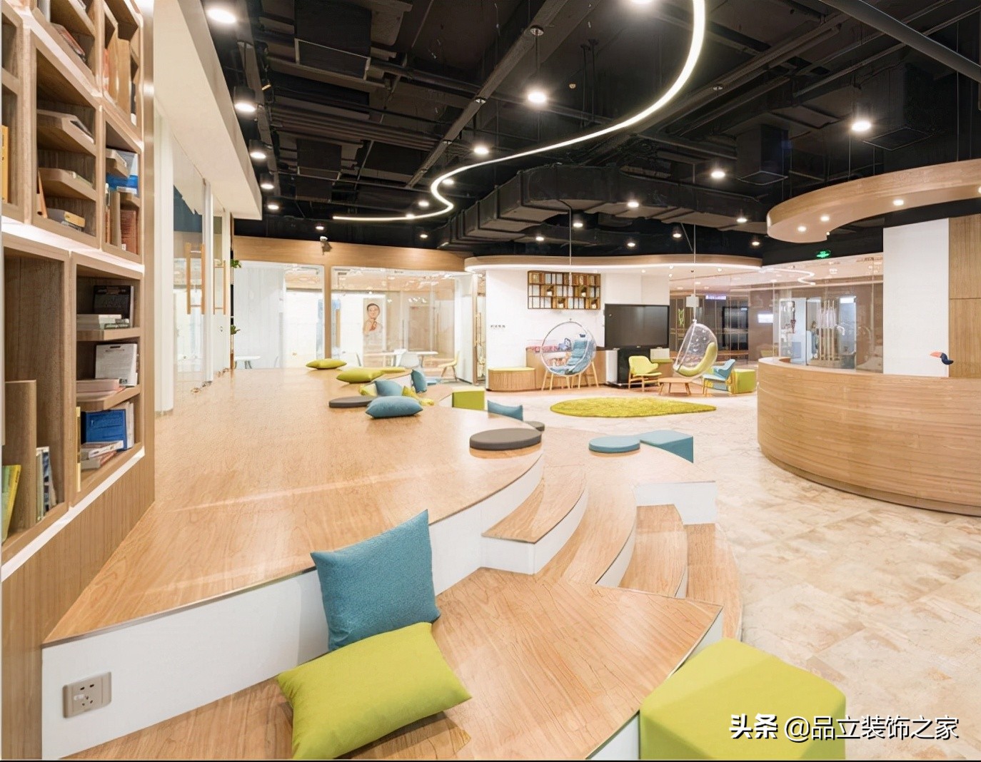 英语培训机构装修设计效果图,90平英语培训机构装修风格案例