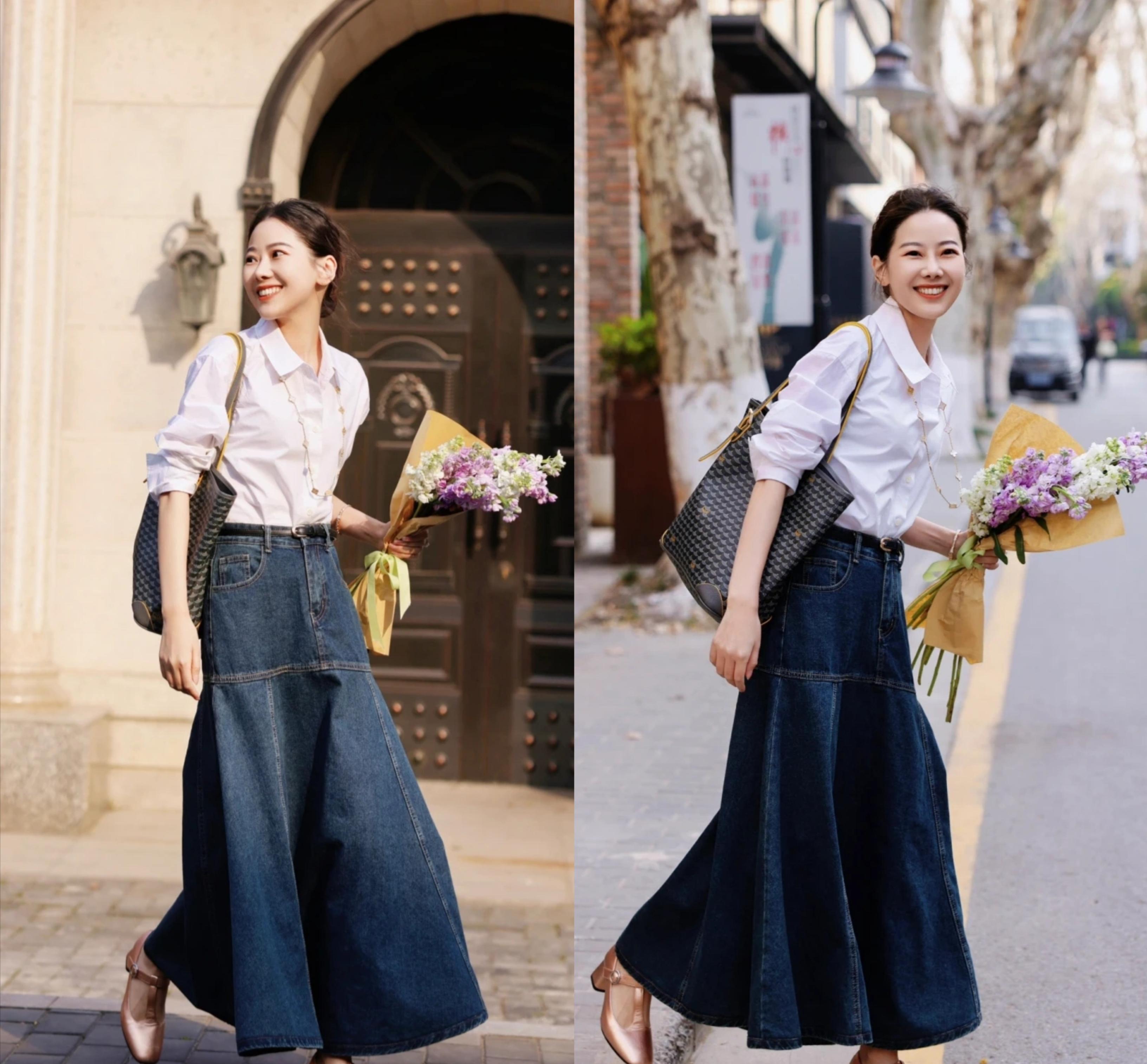 牛仔裙夏季减龄,夏季穿搭推荐学生党短牛仔裙