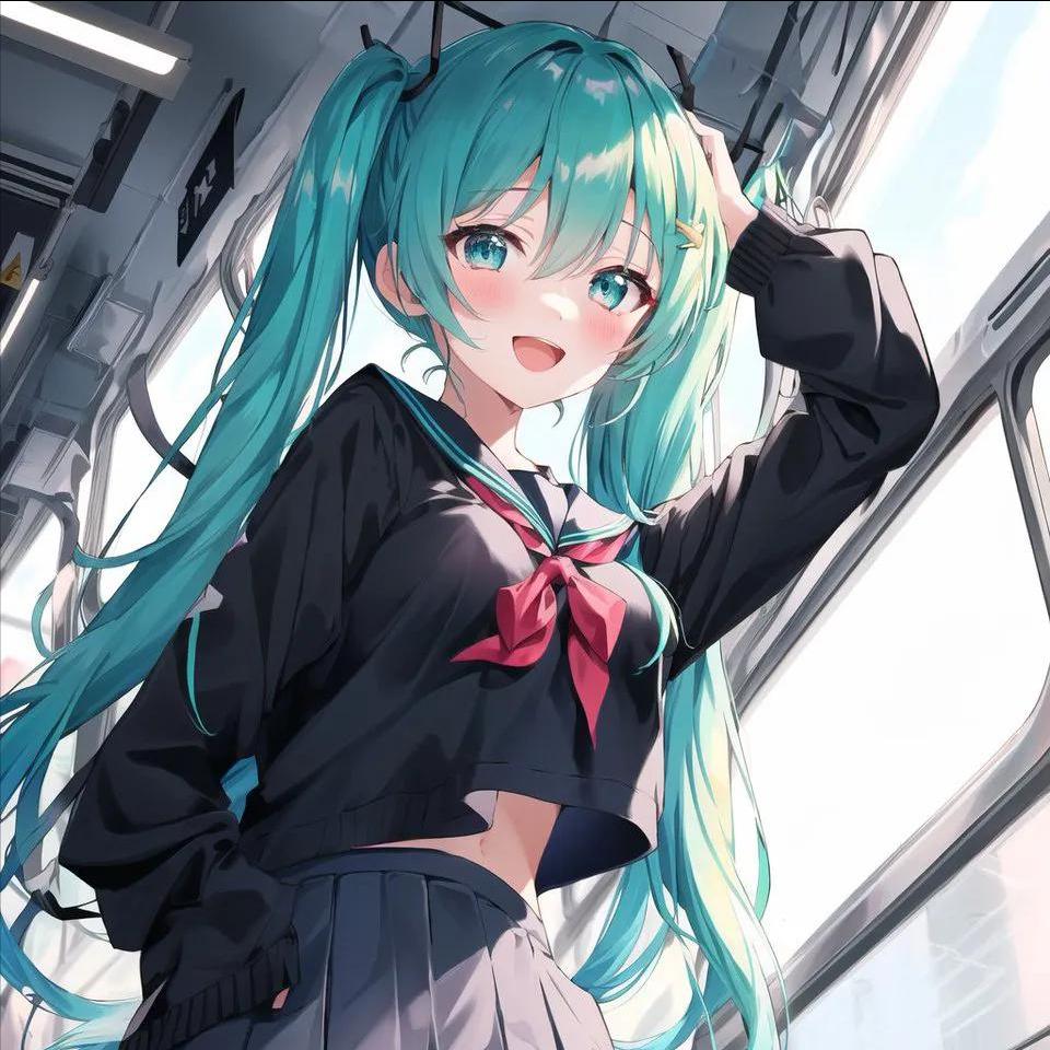 初音未来绘画教程可爱版,ai绘画未来少女