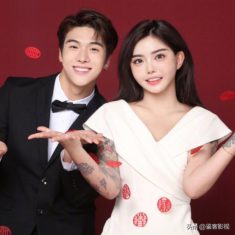 韩安冉婚礼网红大合照,韩安冉结婚各大网红对比照