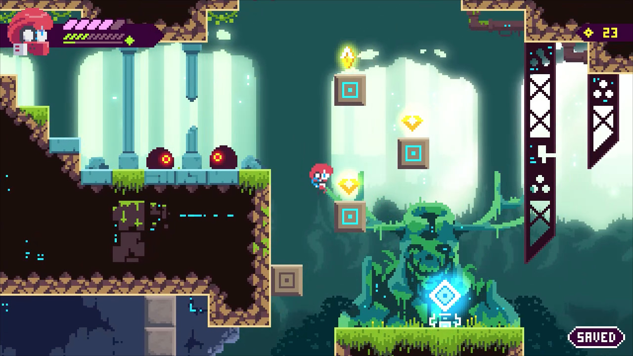 一款像素风的2D横版动作游戏