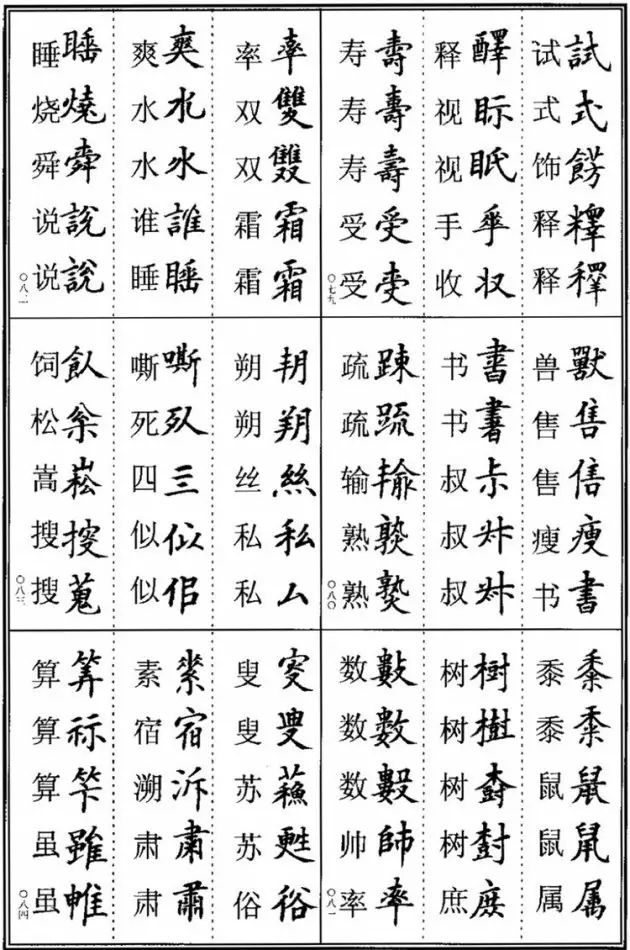 书法易错字,书法创作中易错的繁体字