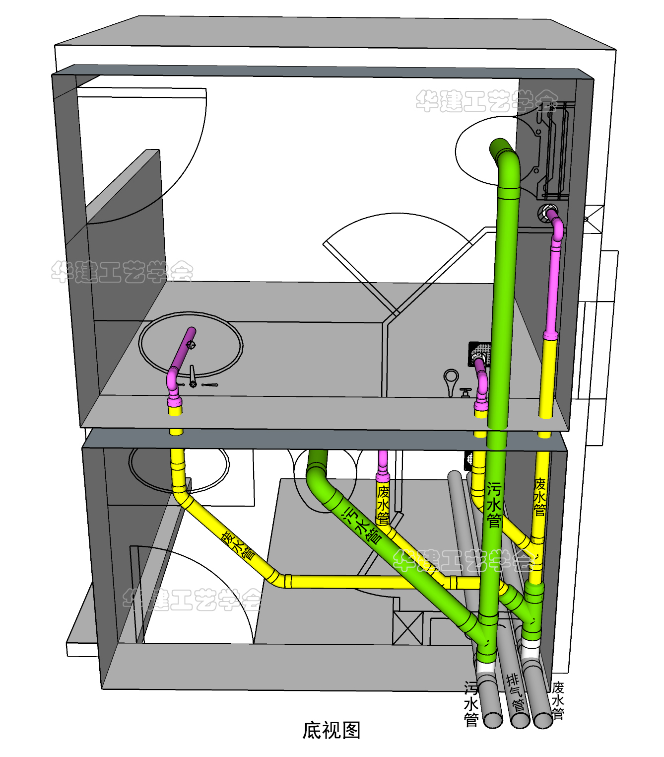 卫生间进水管预埋尺寸表,楼层卫生间排水管施工工艺