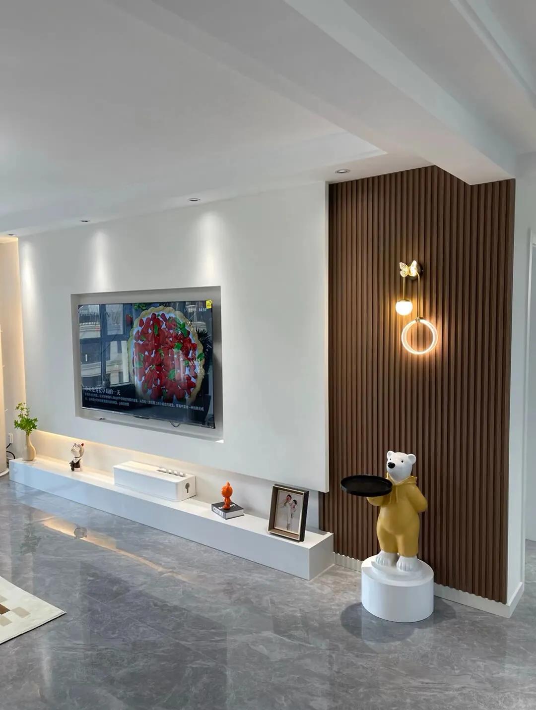 简单隐形门电视背景墙,30平小户型电视背景墙