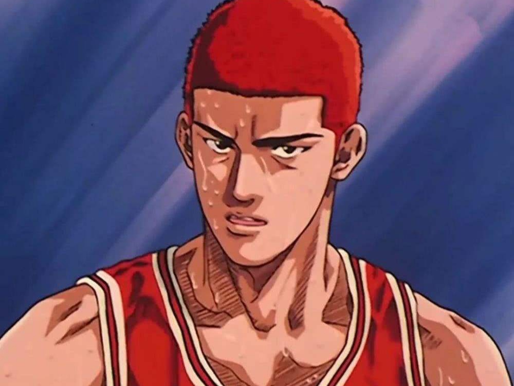 灌篮高手樱木花道扣到别人头上,灌篮高手樱木花道拿篮球扔流川枫