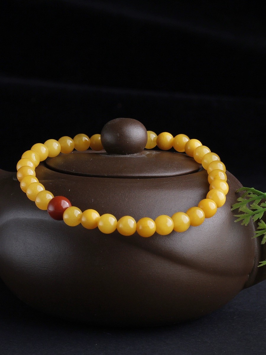 蜜蜡手串无光泽,蜜蜡手串真假识别方法