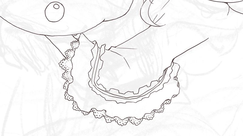 花边褶皱怎么画,procreate褶皱花边