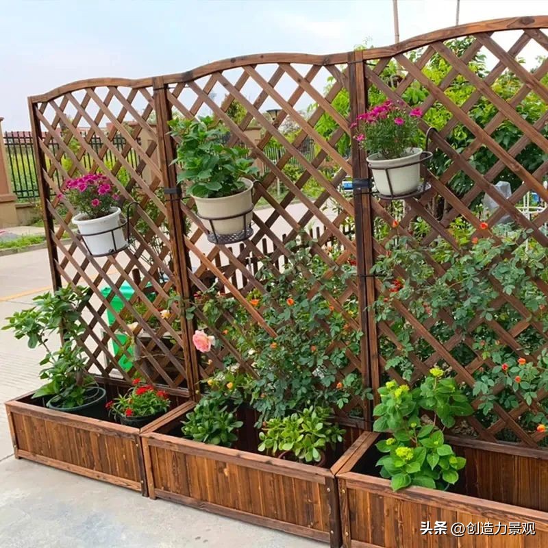 花箱小庭院景观设计,庭院花箱设计款式大全