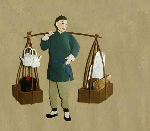 听呀,响器声声揽客忙:卖糖的用“糖锣”,卖香油的用“梆子”……