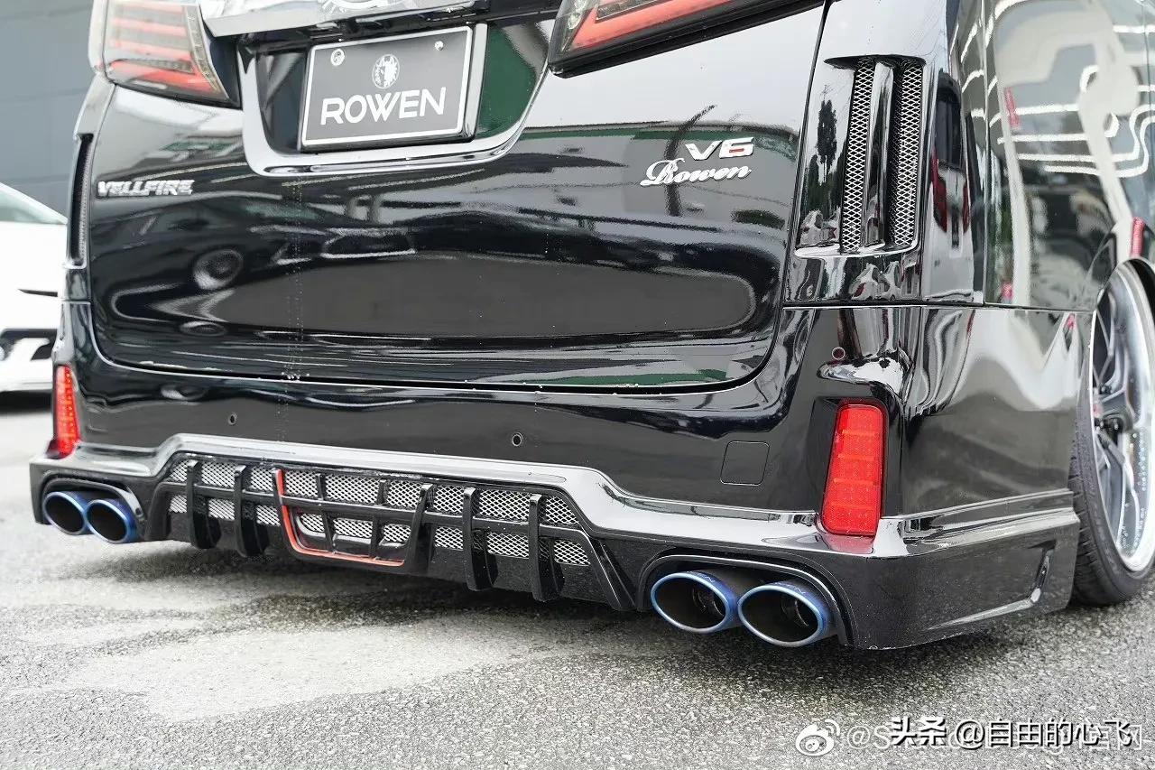 威尔法rowen尾翼,丰田威尔法改装rowen包围