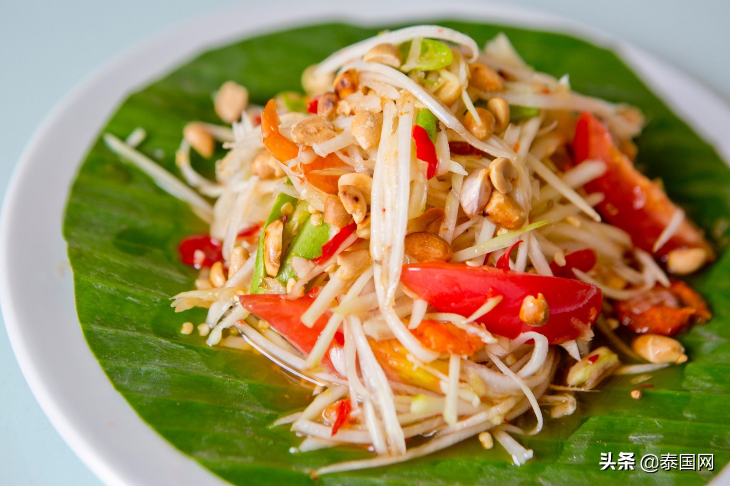 曼谷青木瓜沙拉,清迈青木瓜沙拉制作