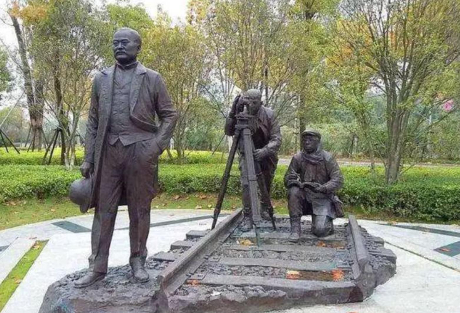 詹天佑人字形铁路事迹简介,詹天佑所修建的人字形铁路图片