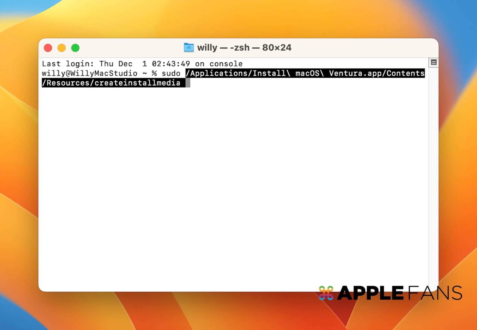 老款macbook如何安装macosventura,用u盘安装macosventura